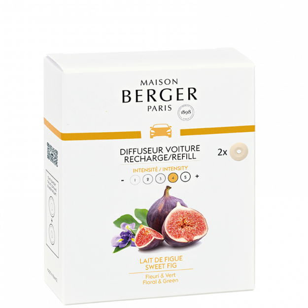 Maison Berger Autoparfum Navulling Sweet Fig - 2 Stuks Maison Berger Autoparfum Navulling Sweet Fig - 2 Stuks