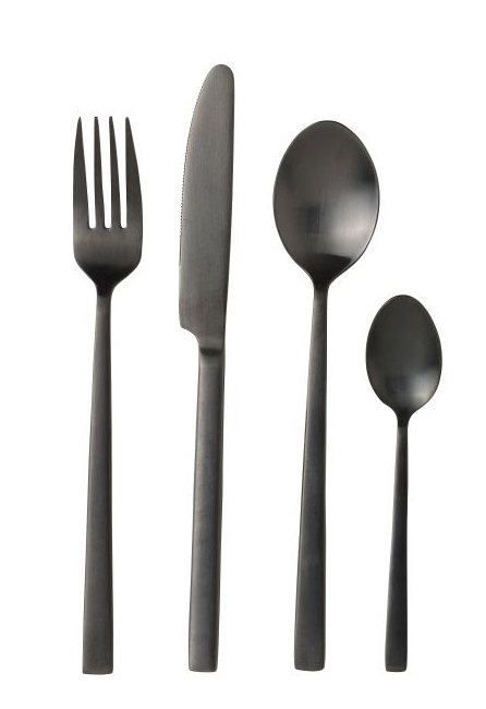 Bitz 16 Delige Bestekset Zwart bitz kopen in de aanbieding