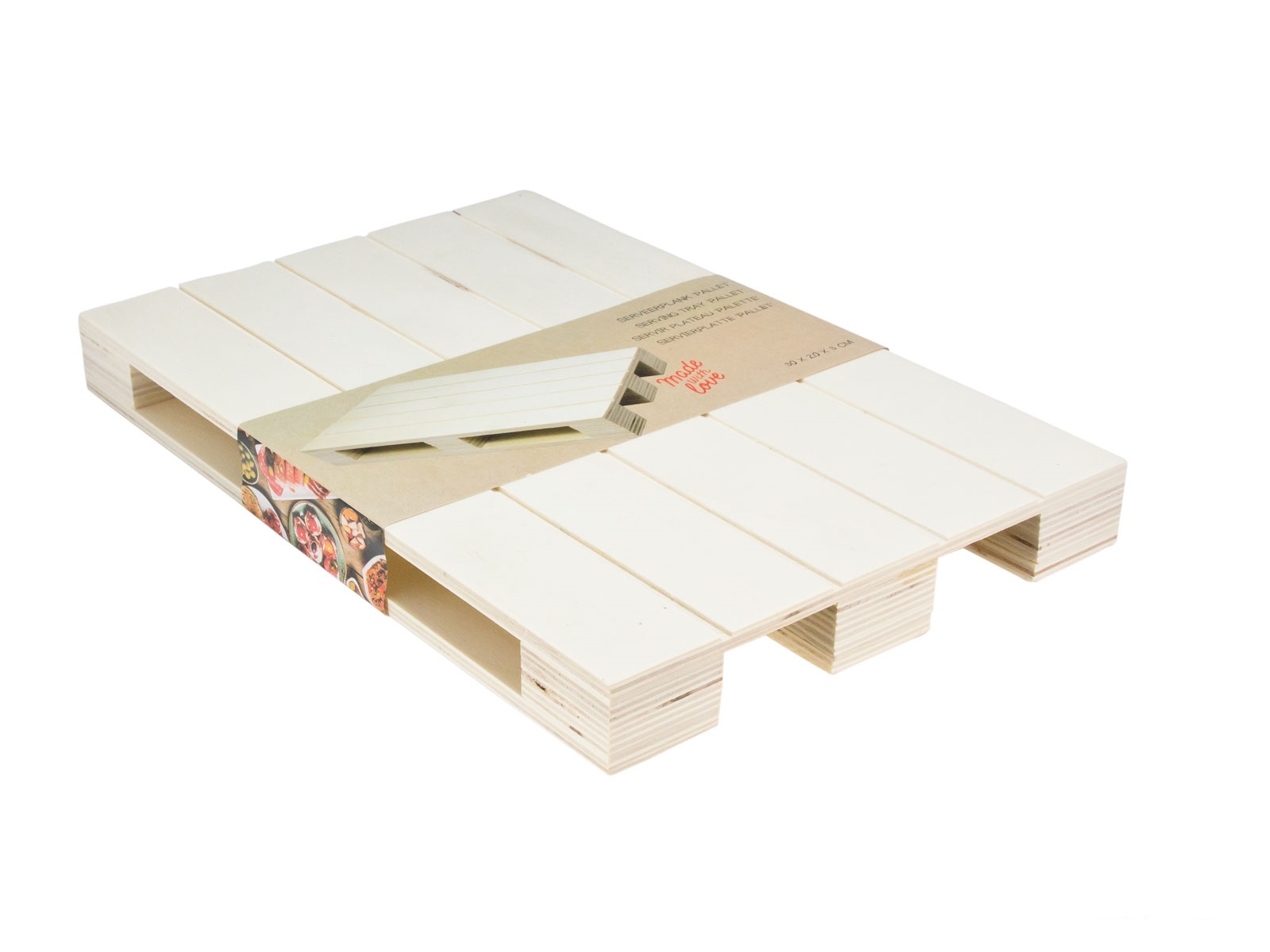 Serveerplank Houten Pallet 30 x 20 x 3 cm Serveerplank Houten Pallet 30 x 20 x 3 cm