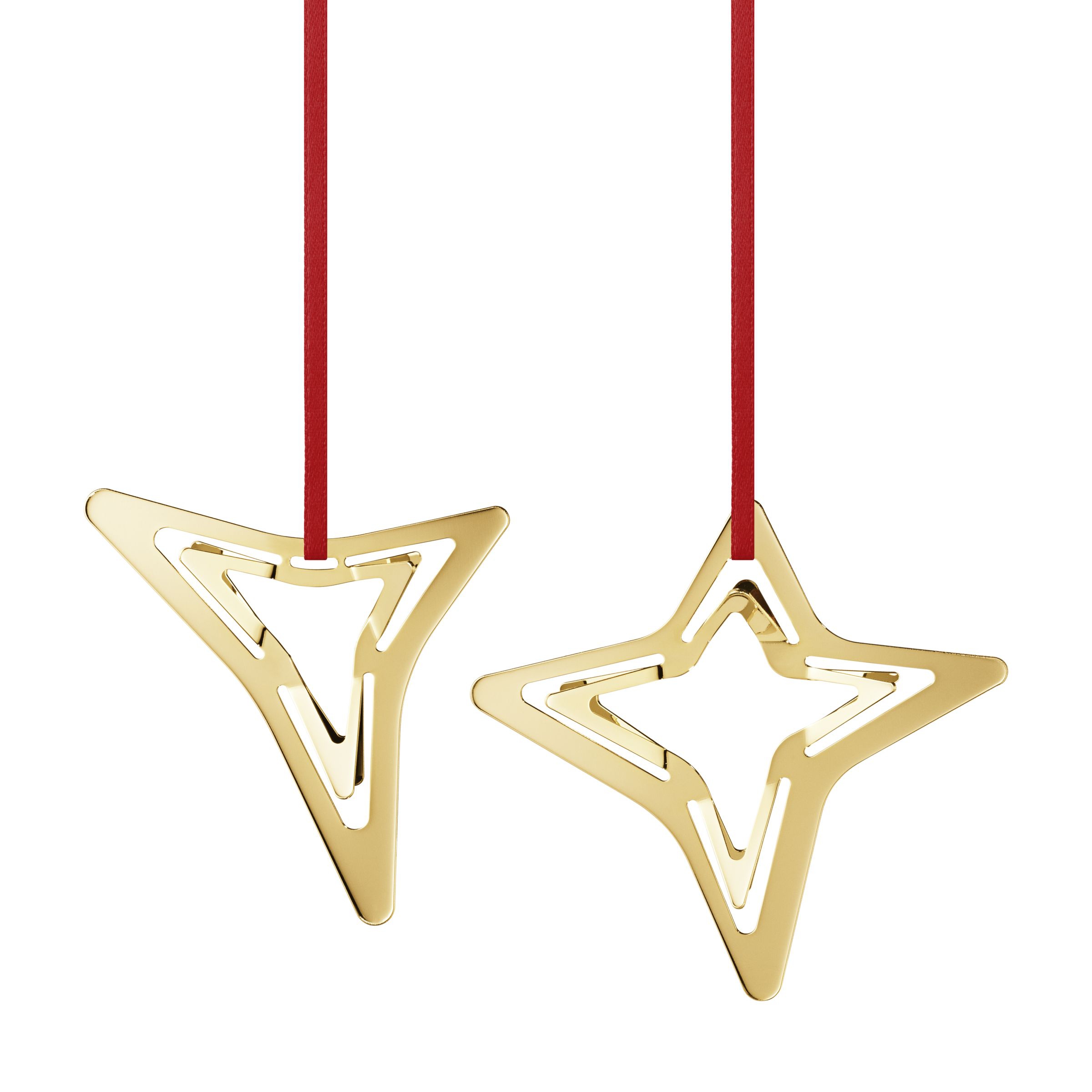 Georg Jensen Kerst 2021 Ornament 3 en 4 Punten Ster Goud Georg Jensen Kerst 2021 Ornament 3 en 4 Punten Ster Goud