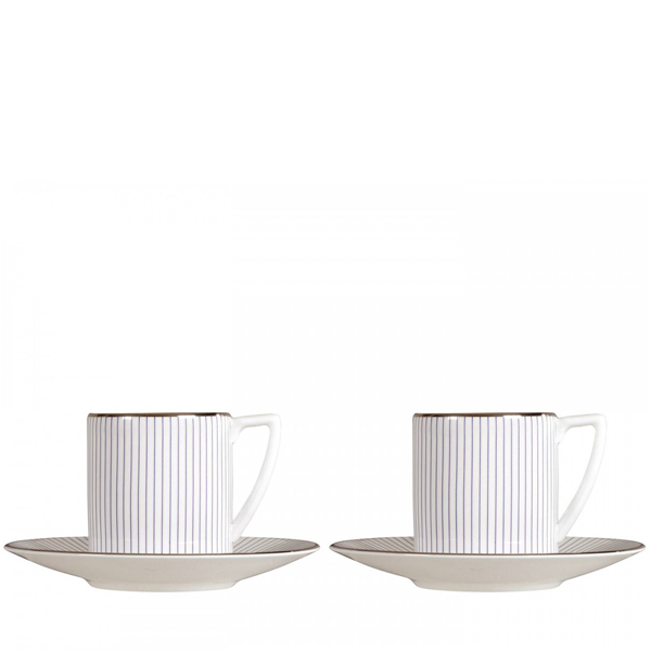 Wedgwood Jasper Conran Pin Stripe Espressokop En Schotel 2 Sets wedgwood kopen in de aanbieding