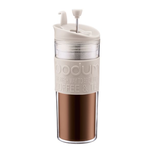 Bodum Cafetiere Travel Press Wit 045 Liter bodum kopen in de aanbieding