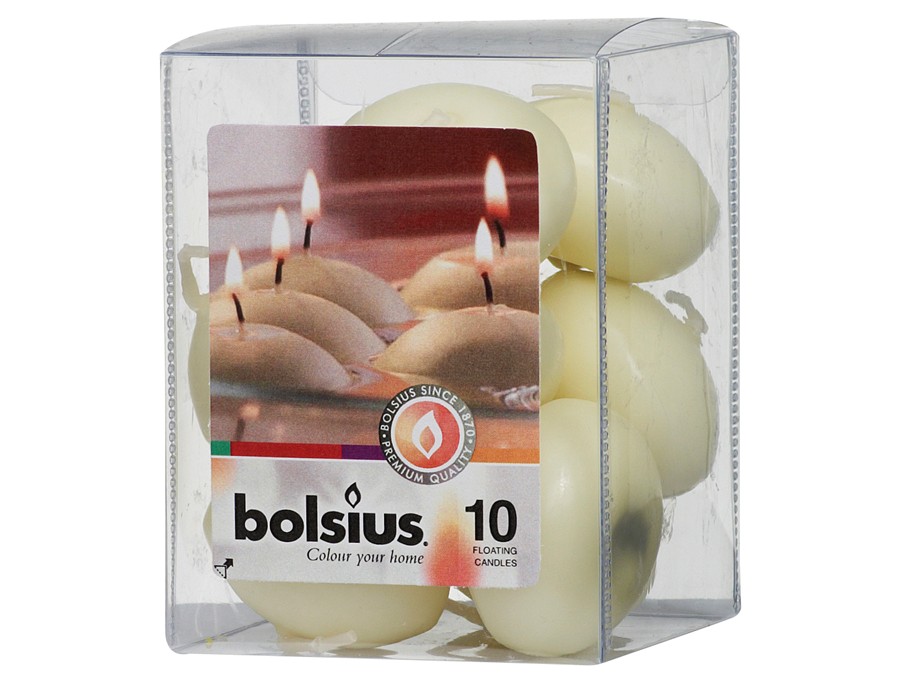 Bolsius Drijfkaarsen Ivoor 10 Stuks bolsius kopen in de aanbieding