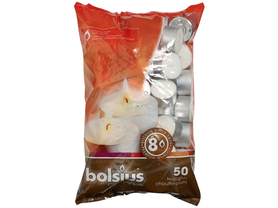 Bolsius Theelichten Wit 50 Stuks Bolsius Theelichten Wit 50 Stuks