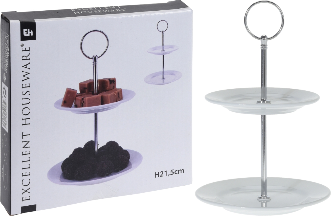 Excellent Houseware Etagere Porselein 2 Laags excellent houseware kopen in de aanbieding
