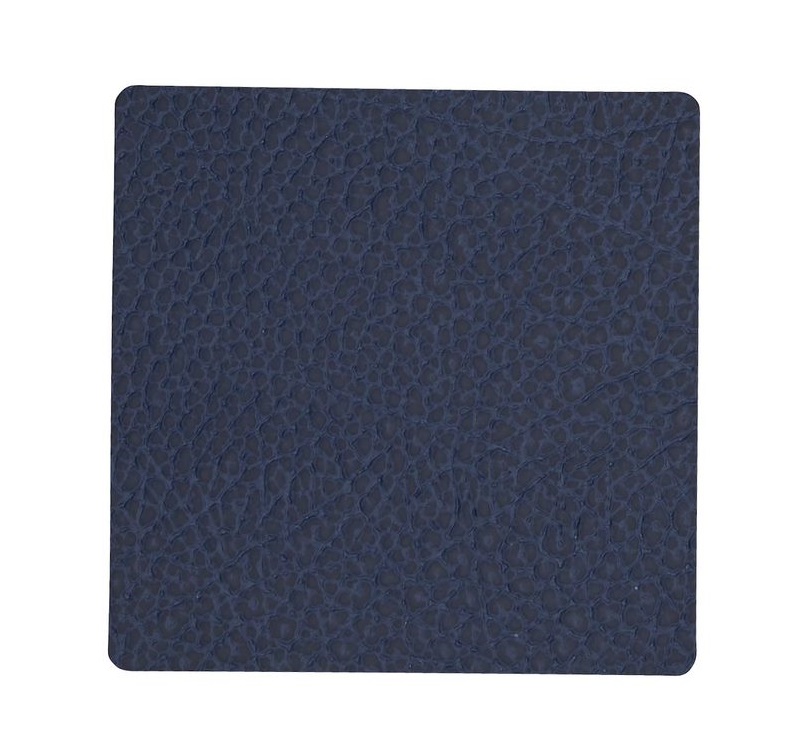 Lind Dna Onderzetter Hippo Leer 10X10Cm Marineblauw lind dna kopen in de aanbieding