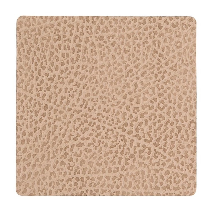 Lind Dna Onderzetter Hippo Leer 10X10Cm Zand lind dna kopen in de aanbieding