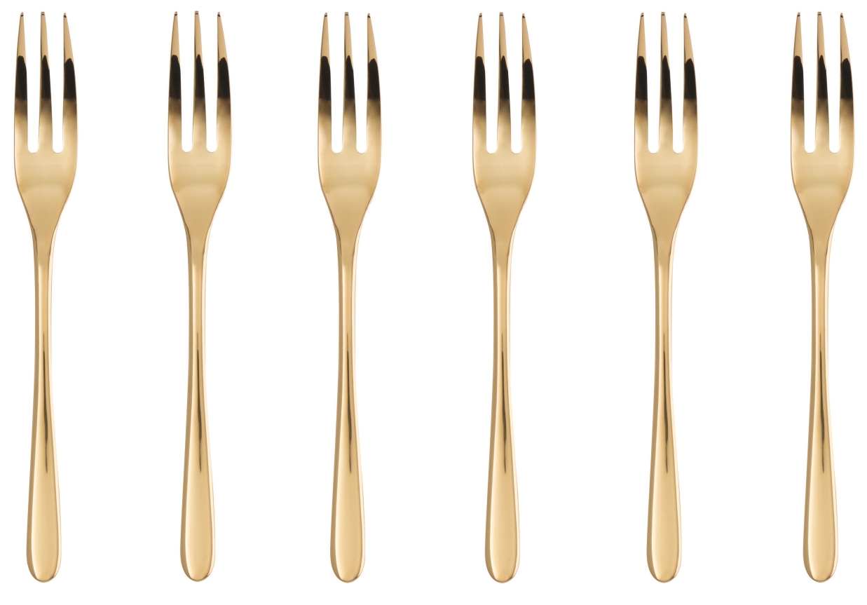 Sambonet Gebaksvorkjes Taste Goud 6 Stuks Sambonet Gebaksvorkjes Taste Goud 6 Stuks