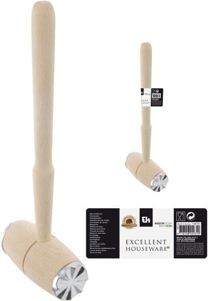 Excellent Houseware Eh Vleeshamer Beukenhout Met Aluminum 32 excellent houseware kopen in de aanbieding