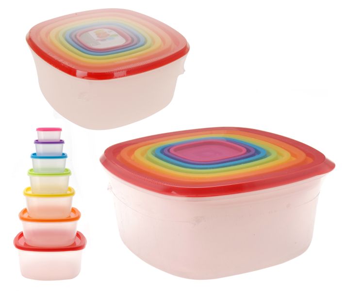 Excellent Houseware Vershoudbakjes Gekleurd 7 Delig excellent houseware kopen in de aanbieding Excellent Houseware Vershoudbakjes Gekleurd 7 Delig excellent houseware kopen in de aanbieding