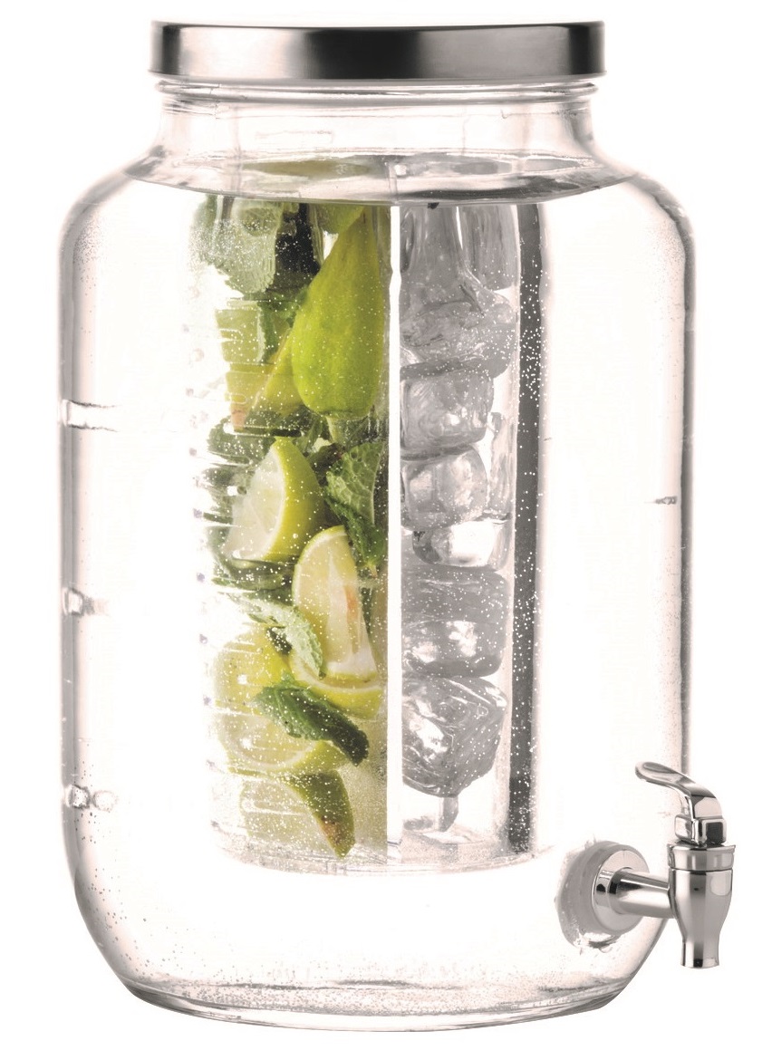 Leonardo Getränkespender mit Infuser Succo 7 Liter Transparent