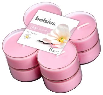 Bolsius Maxi Theelichten True Scents Magnolia 8 Stuks Bolsius Maxi Theelichten True Scents Magnolia 8 Stuks