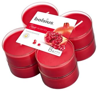 Bolsius Maxi Theelichten True Scents Pomegranate 8 Stuks Bolsius Maxi Theelichten True Scents Pomegranate 8 Stuks