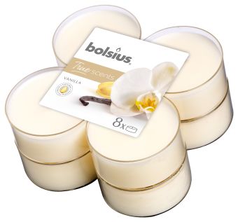 Bolsius Maxi Theelichten True Scents Vanille 8 Stuks Bolsius Maxi Theelichten True Scents Vanille 8 Stuks