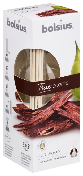 Bolsius Geurstokjes True Scents Oud Wood 45 ml Bolsius Geurstokjes True Scents Oud Wood 45 ml