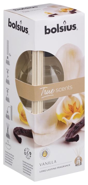 Bolsius Geurstokjes True Scents Vanille 45 ml Bolsius Geurstokjes True Scents Vanille 45 ml
