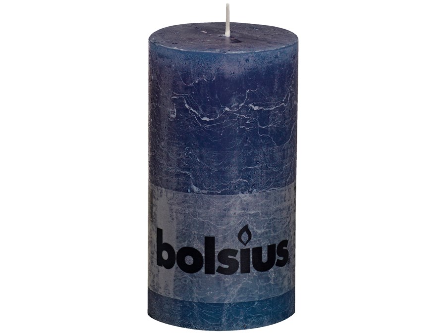 Bolsius Stompkaarsen Rustiek Donkerblauw 13068 Mm 4 Stuks bolsius kopen in de aanbieding