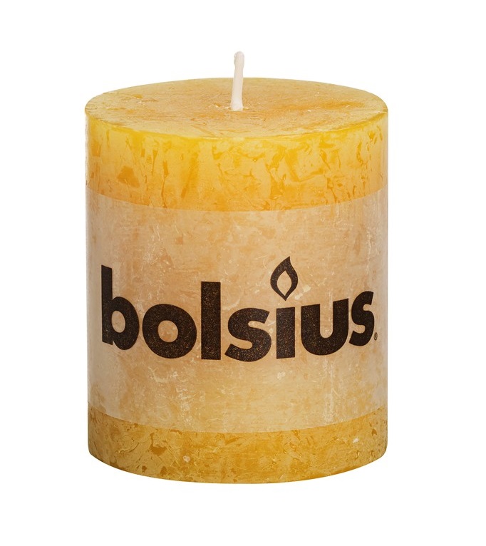 Bolsius Stompkaarsen Rustiek Okergeel 8068 Mm 4 Stuks bolsius kopen in de aanbieding