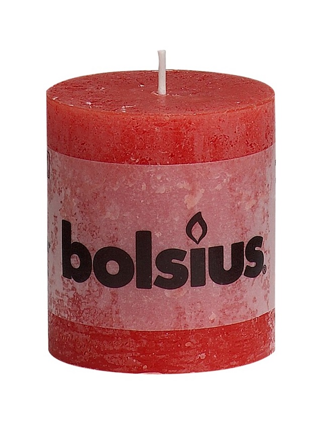 Bolsius Stompkaarsen Rustiek Rood 8068 Mm 4 Stuks bolsius kopen in de aanbieding