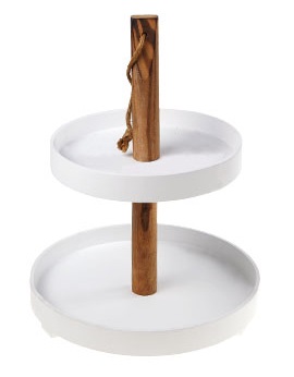 Cosy @Home Etagere 2 Laags Hout Cosy @Home Etagere 2 Laags Hout
