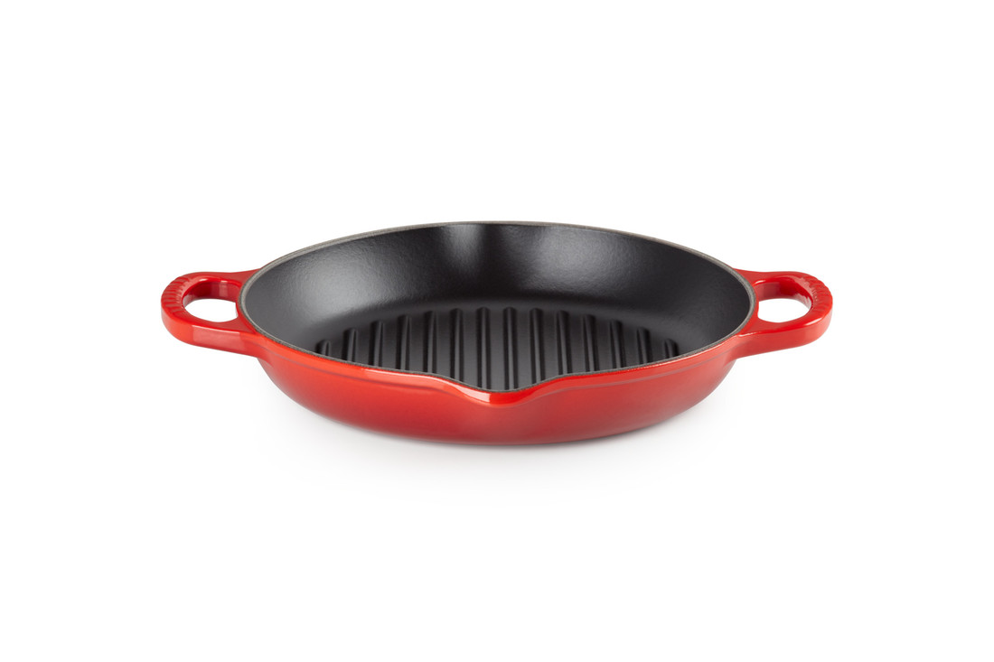 Le Creuset Grillplaat Signature Kersenrood Hoog Ø 25 cm Le Creuset Grillplaat Signature Kersenrood Hoog Ø 25 cm