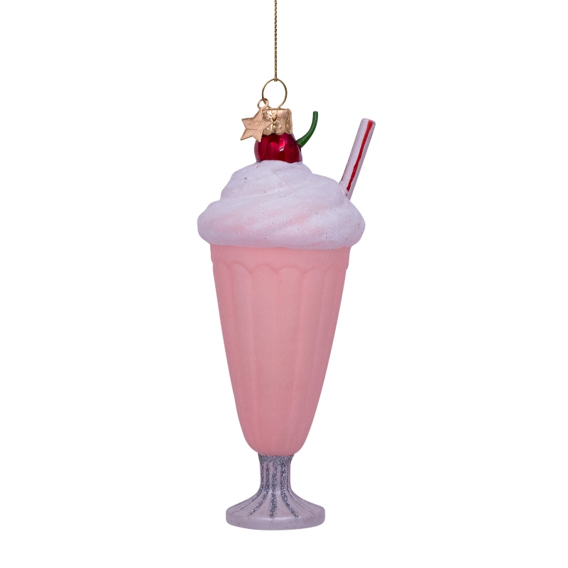 Vondels Kerstboom Decoratie Milkshake Roze Vondels Kerstboom Decoratie Milkshake Roze