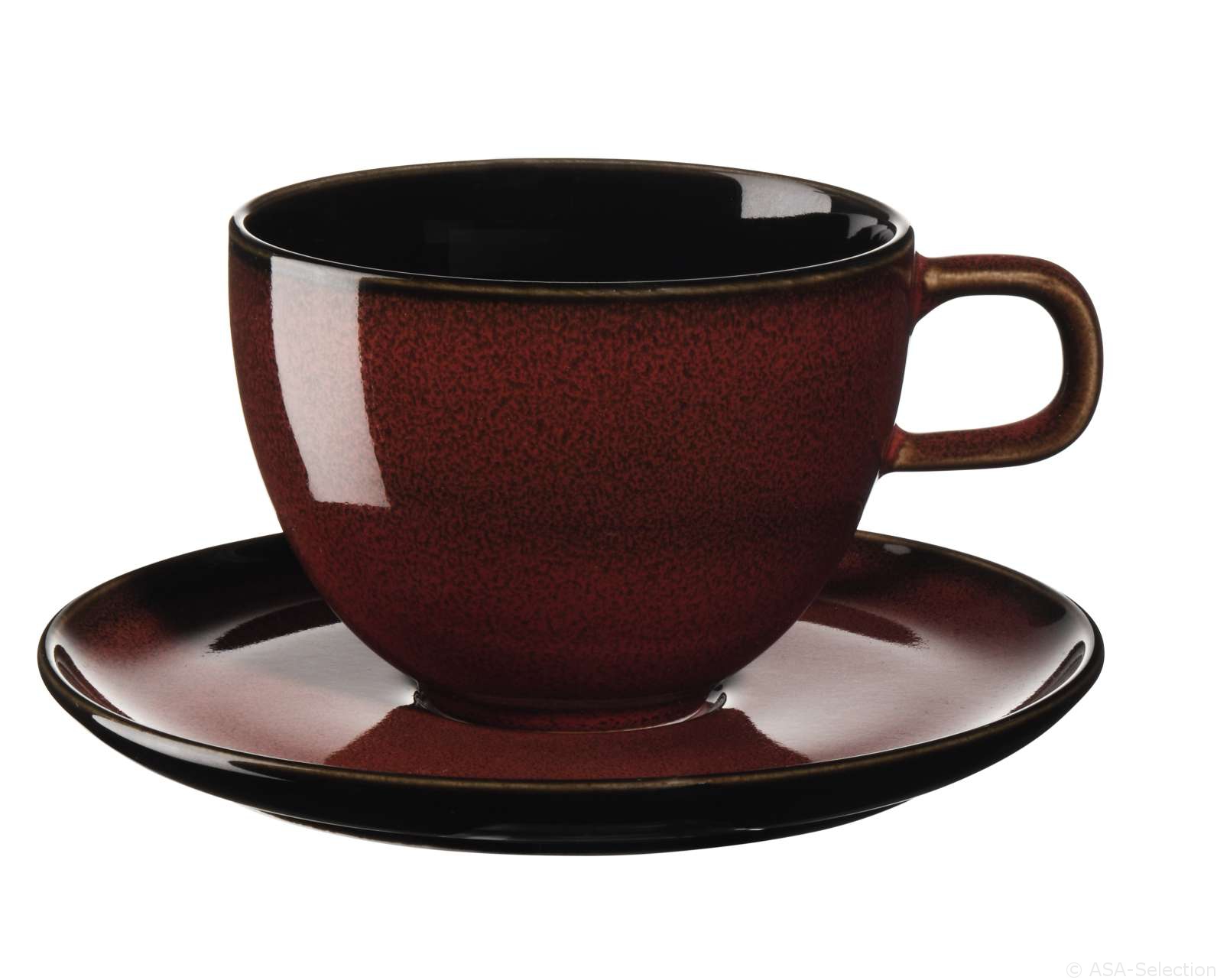 ASA Selection Koffiekop en Schotel Kolibri Rusty Red 25 cl ASA Selection Koffiekop en Schotel Kolibri Rusty Red 25 cl