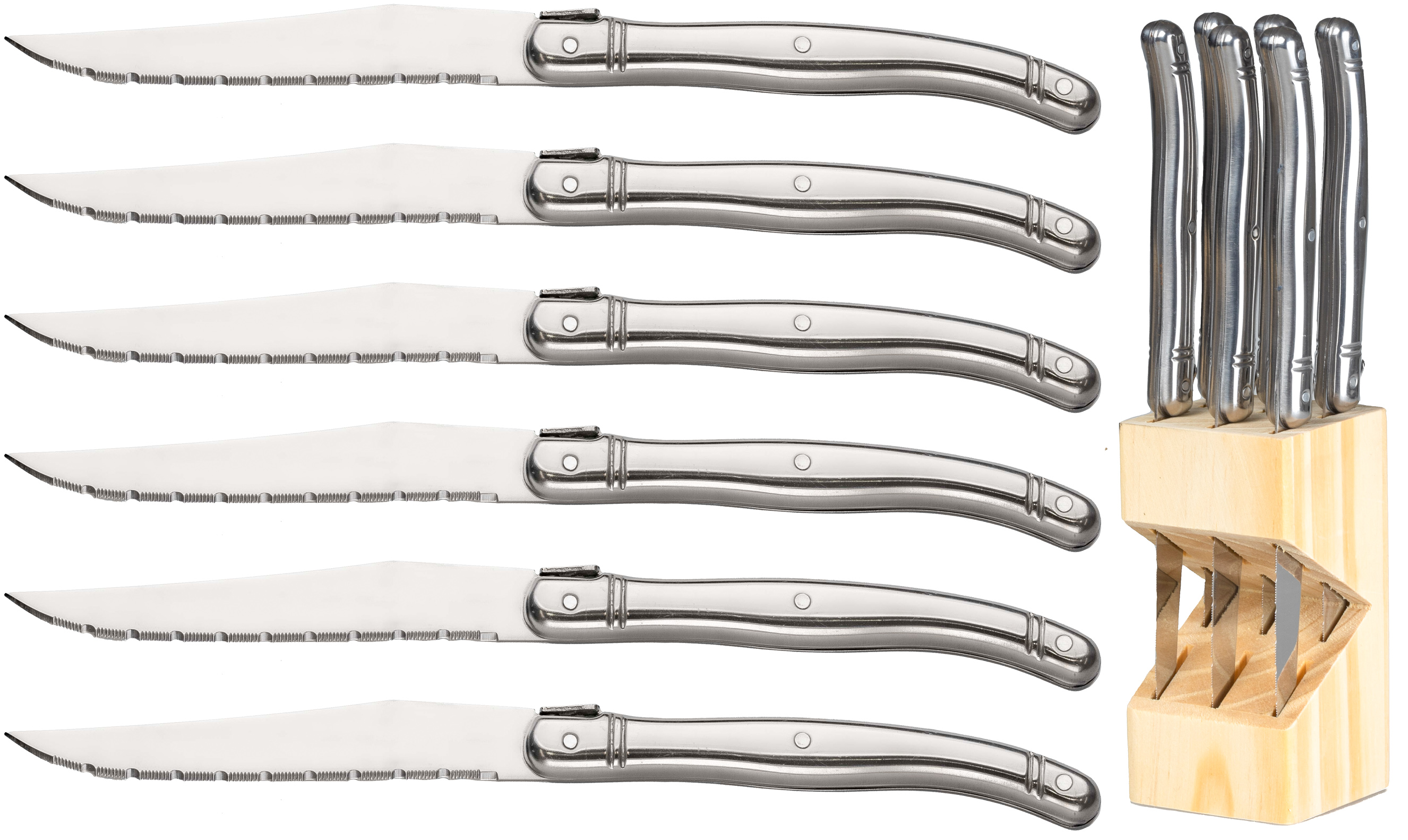 Sareva Steakmessenset Laguiole RVS 6 Stuks Sareva Steakmessenset Laguiole RVS 6 Stuks