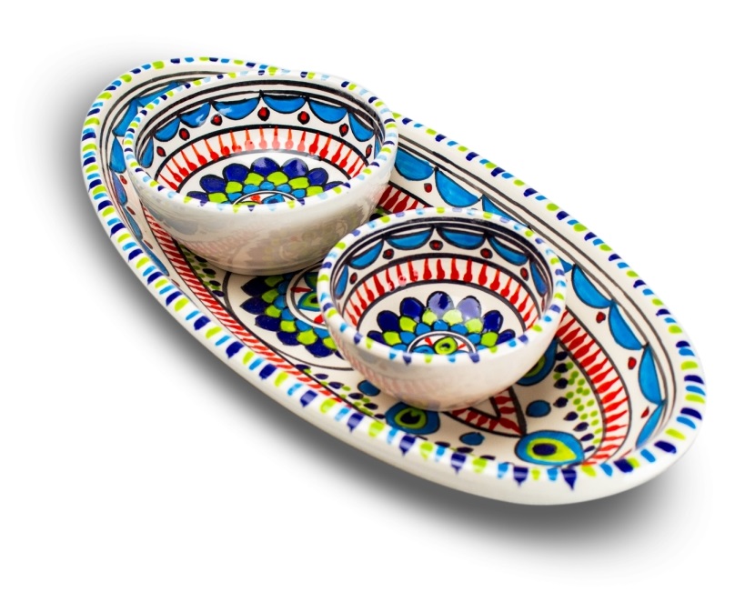 Dishes Deco Ovale Pavo Set 3 Delig dishes deco kopen in de aanbieding