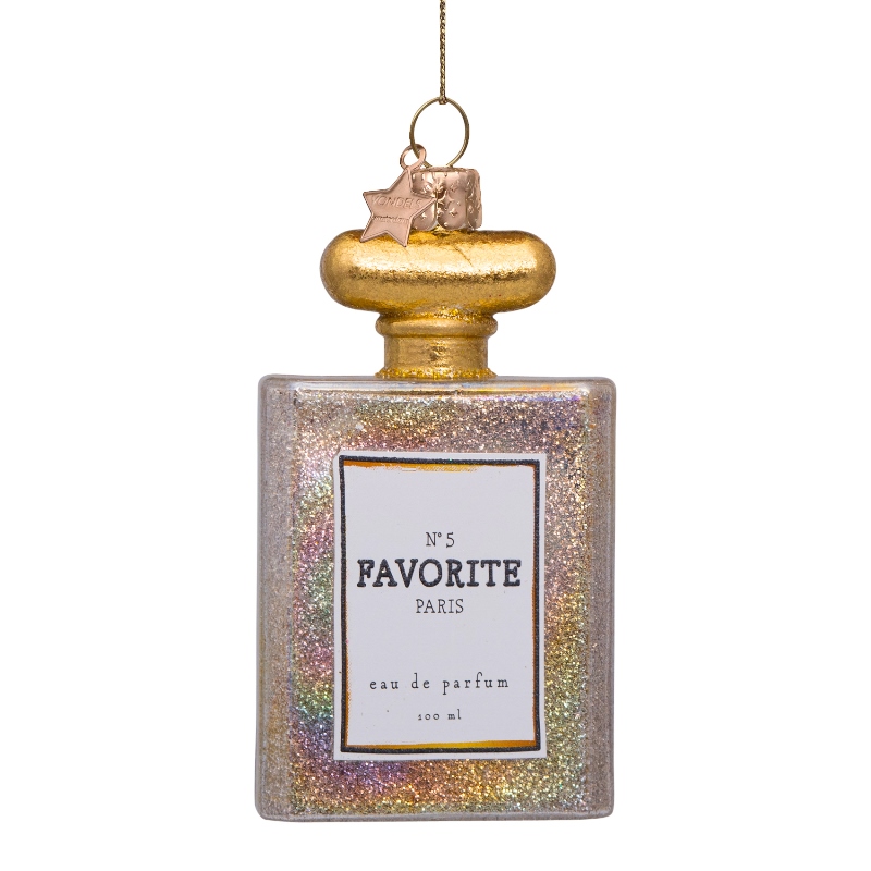 Vondels Kerstboom Decoratie Parfumflesje Glitter Vondels Kerstboom Decoratie Parfumflesje Glitter