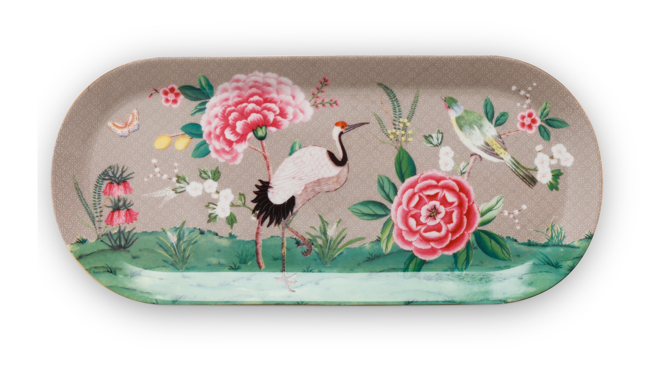 Pip Studio Schaal Blushing Birds Khaki 33 x 15 cm Pip Studio Schaal Blushing Birds Khaki 33 x 15 cm