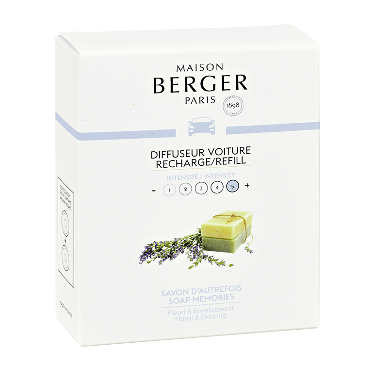 Maison Berger Autoparfum Soap Memories 2 Stuks maison berger kopen in de aanbieding