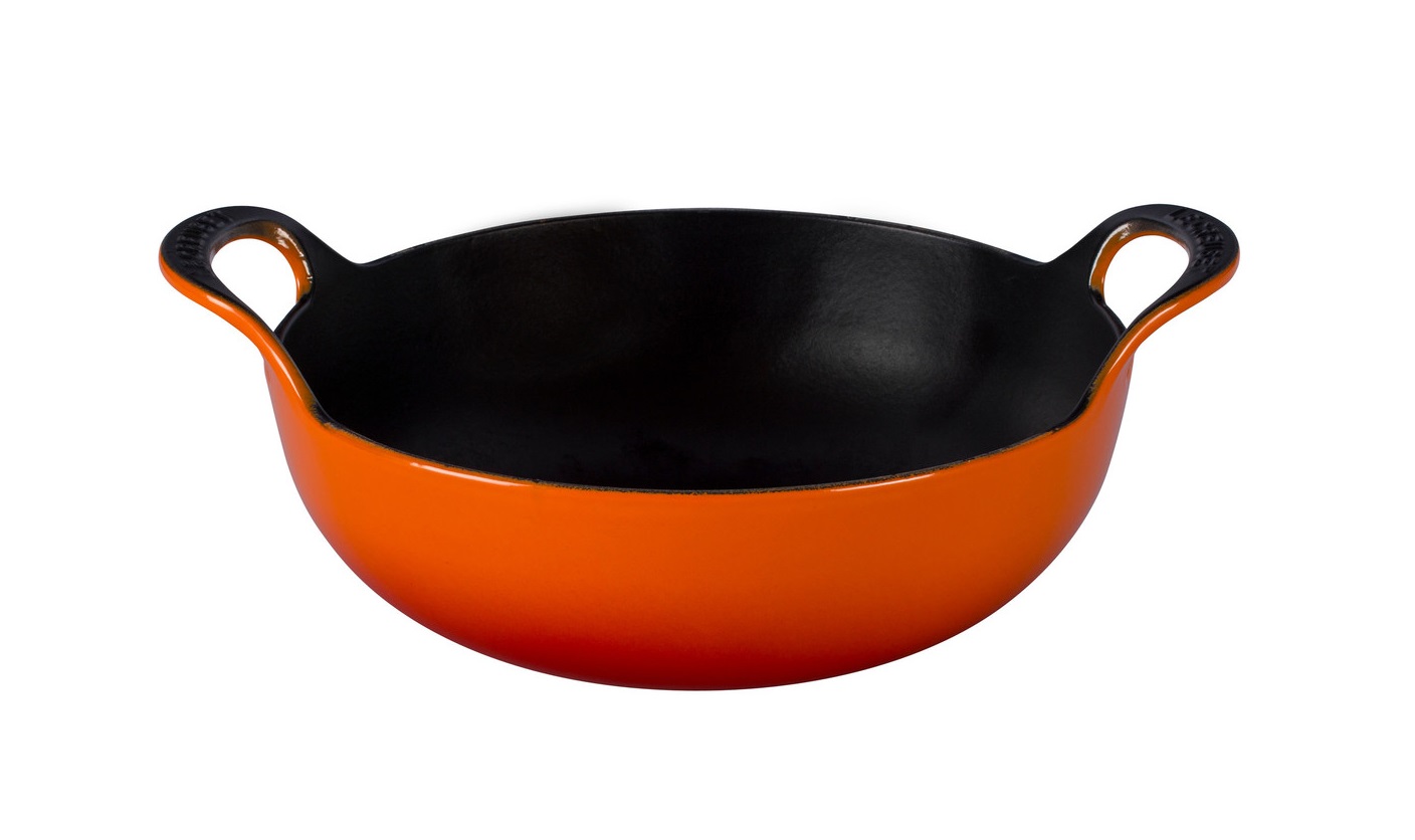 Le Creuset Wokpan Balti Dish Oranje-Rood Ø 24 cm Le Creuset Wokpan Balti Dish Oranje-Rood Ø 24 cm