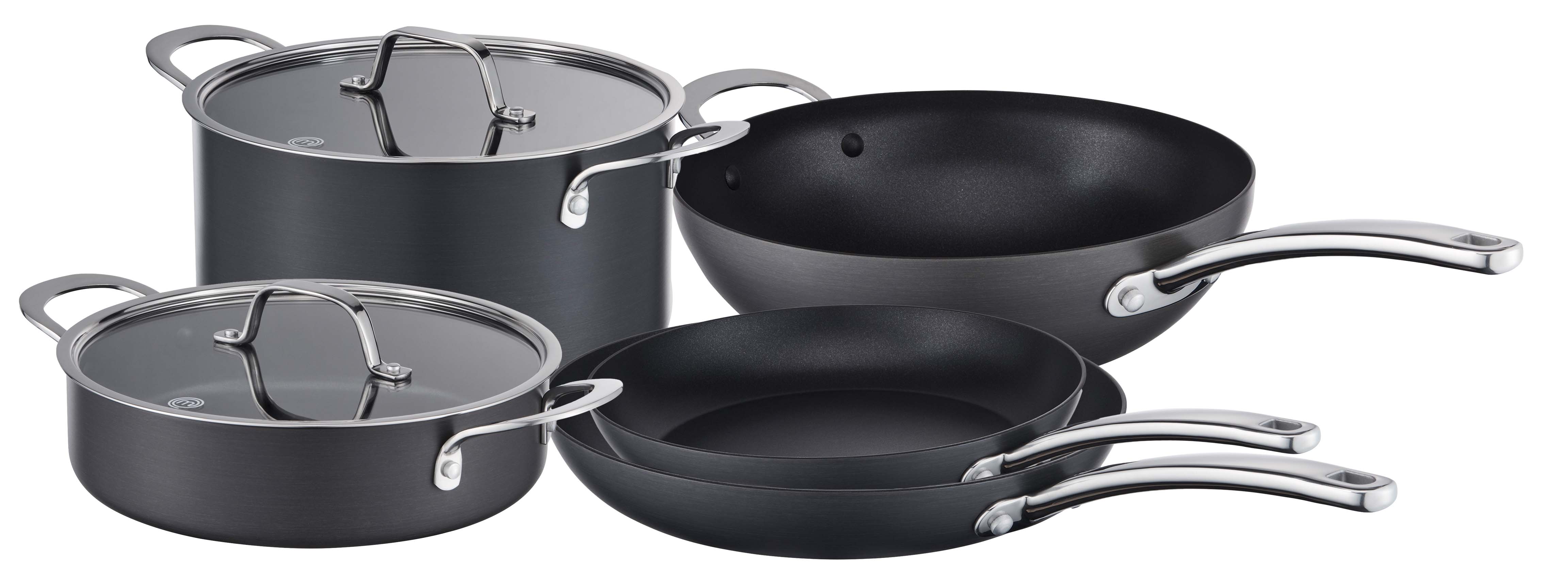 Masterchef Pannenset Hard Anodised 5-Delig Masterchef Pannenset Hard Anodised 5-Delig