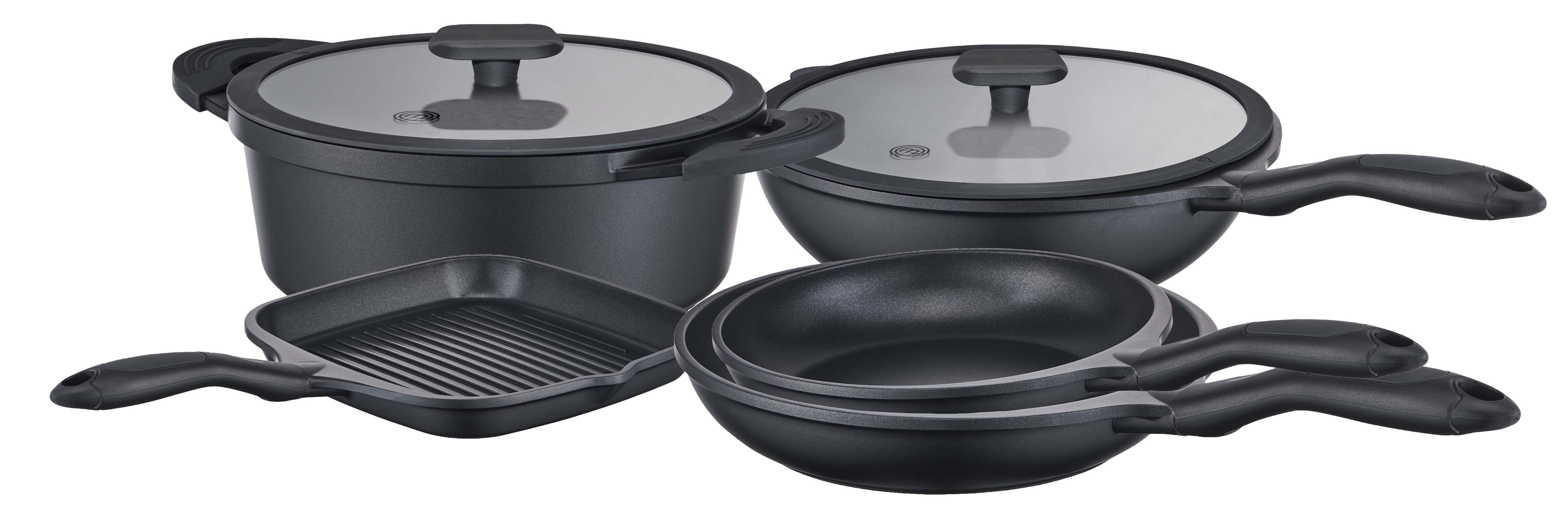 Masterchef Pannenset Aluminium Cookware 5-Delig Masterchef Pannenset Aluminium Cookware 5-Delig