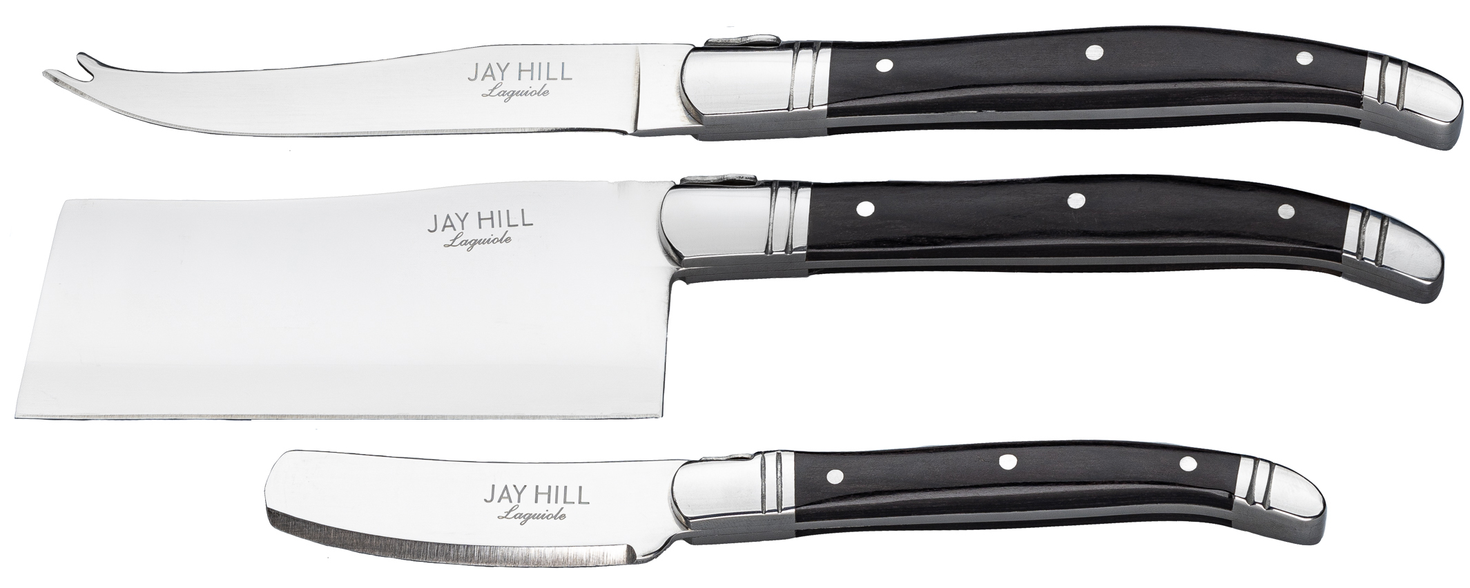 Jay Hill Kaasmessenset Laguiole Zwart 3 Stuks Jay Hill Kaasmessenset Laguiole Zwart 3 Stuks