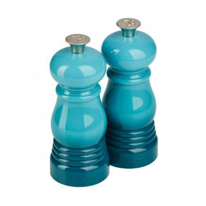 Le Creuset Mini Peper- en Zoutmolen Caraïbisch Blauw 12.5 cm Le Creuset Mini Peper- en Zoutmolen Caraïbisch Blauw 12.5 cm