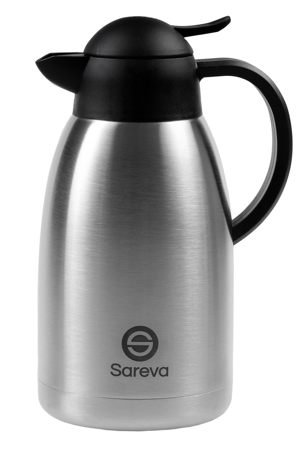 Sareva Thermoskan RVS Zwart 2 Liter Sareva Thermoskan RVS Zwart 2 Liter