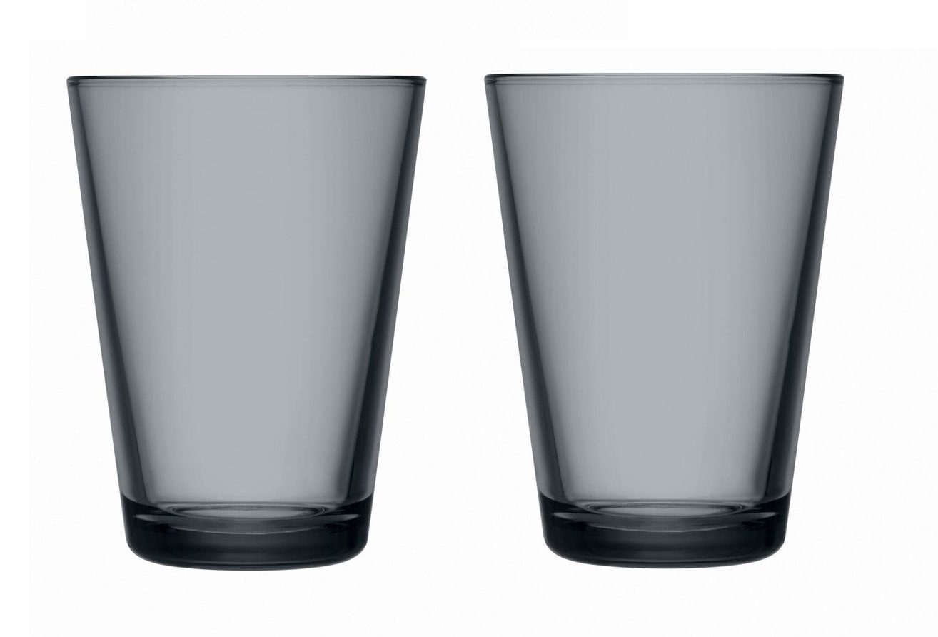 Iittala Glazen Kartio Donkergrijs 400 ml - 2 Stuks Iittala Glazen Kartio Donkergrijs 400 ml - 2 Stuks