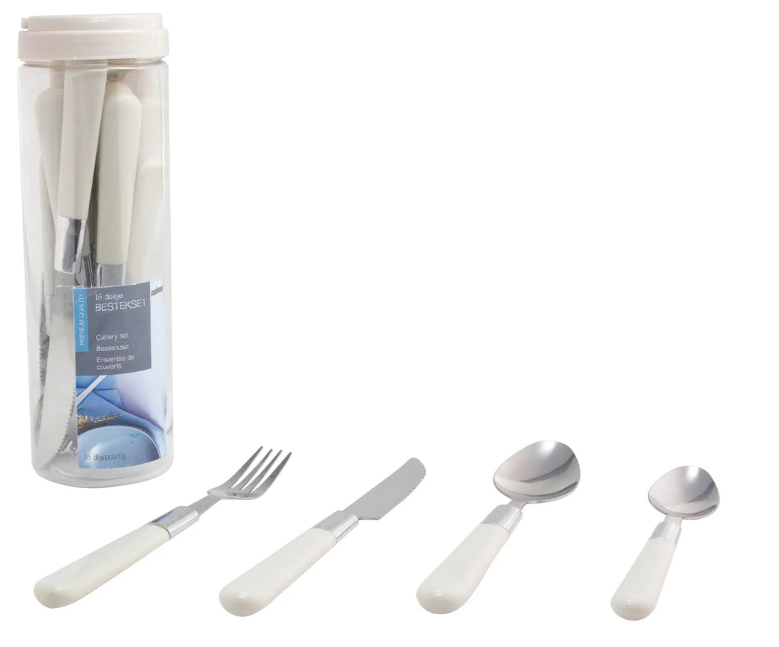 Easyline Bestekset Wit 16 Delig easyline kopen in de aanbieding