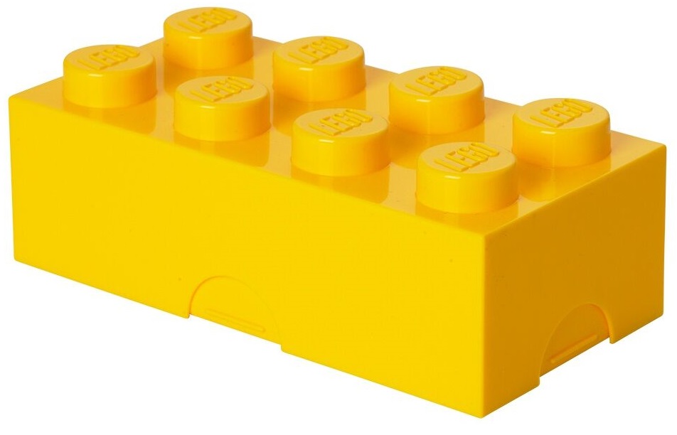 Lego Brick Lunch Storage Box Yellow