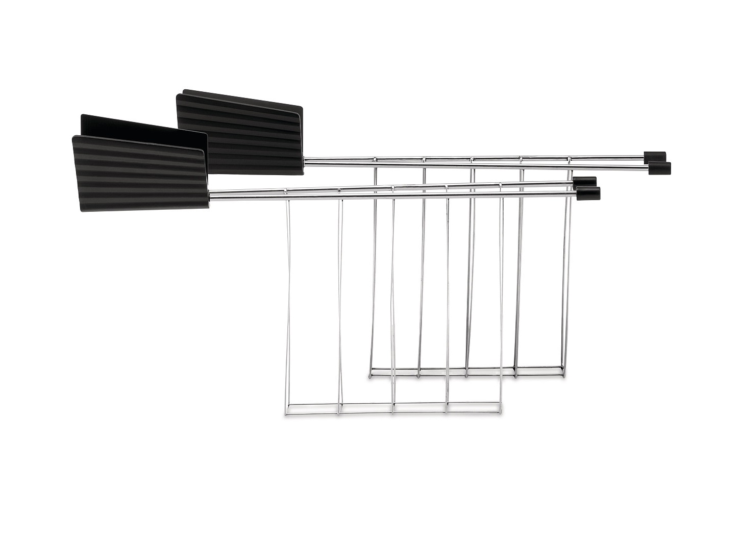 Alessi Tostiklemmen voor Broodrooster Plissé Zwart Alessi Tostiklemmen voor Broodrooster Plissé Zwart
