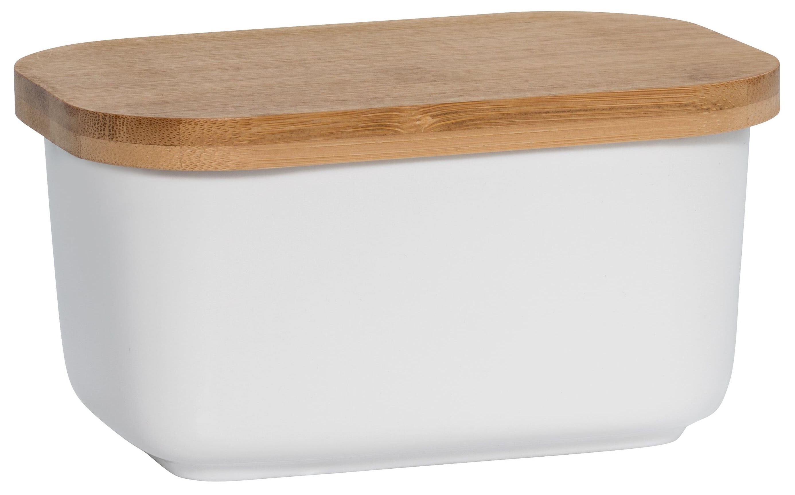 Maxwell & Williams Botervloot Met Bamboe Deksel White Basics Maxwell & Williams Botervloot Met Bamboe Deksel White Basics