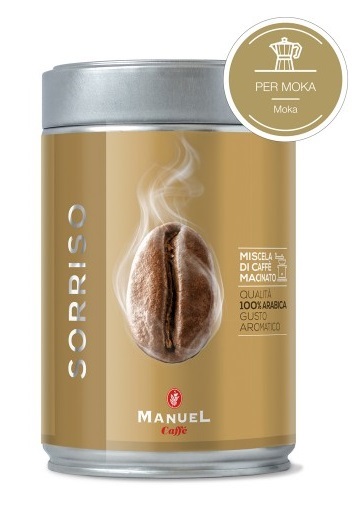 Manuel Caffe Gemalen Koffie Sorriso 250 Gram manuel caffe kopen in de aanbieding