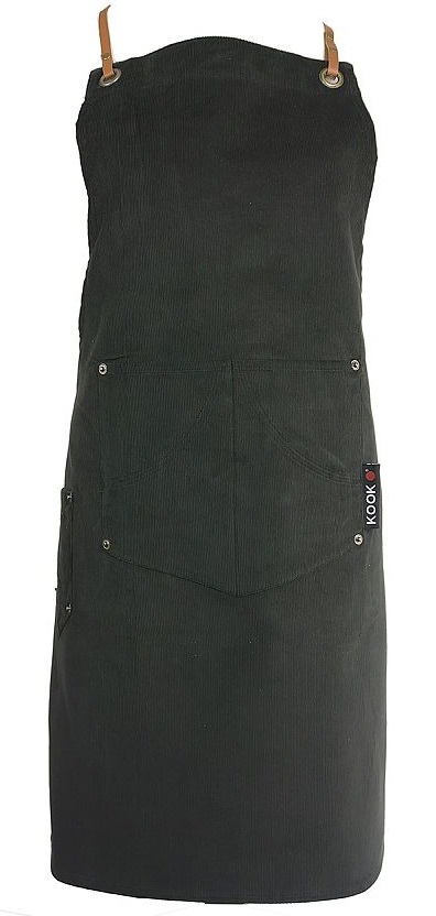 KOOK Keukenschort Corduroy Grijs KOOK Keukenschort Corduroy Grijs