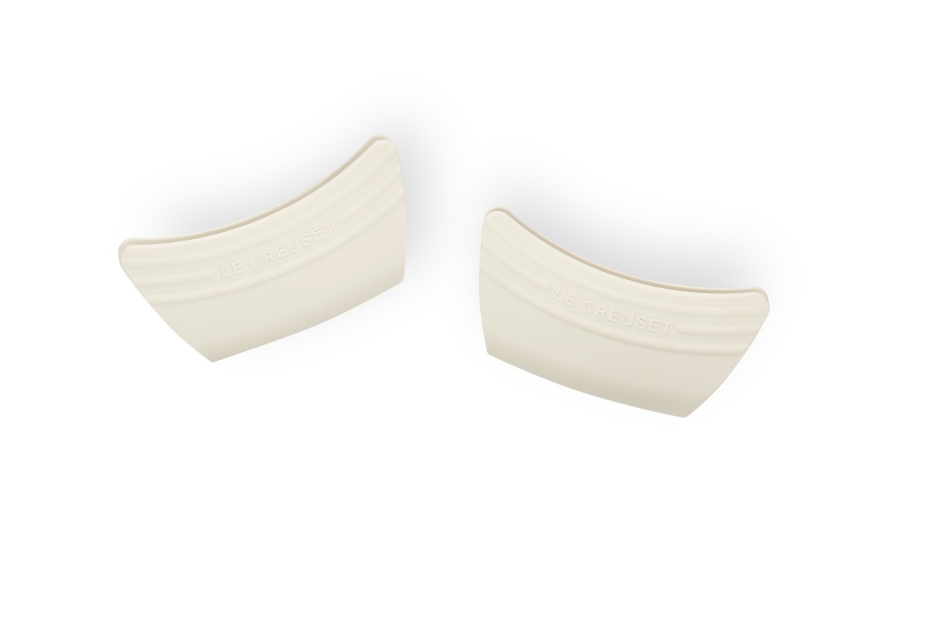 Le Creuset Silliconen Set Van 2 Handvaten Meringue 12 x 6.5 cm Le Creuset Silliconen Set Van 2 Handvaten Meringue 12 x 6.5 cm