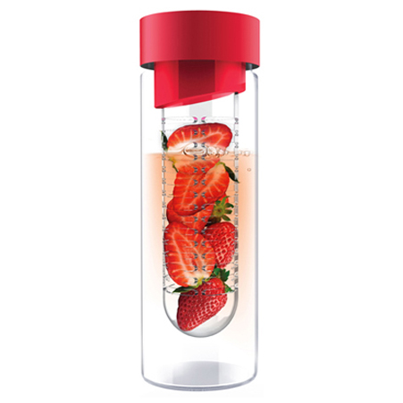 Asobu Trinkflasche Flavour It Pure Rot mit Filter Transparent