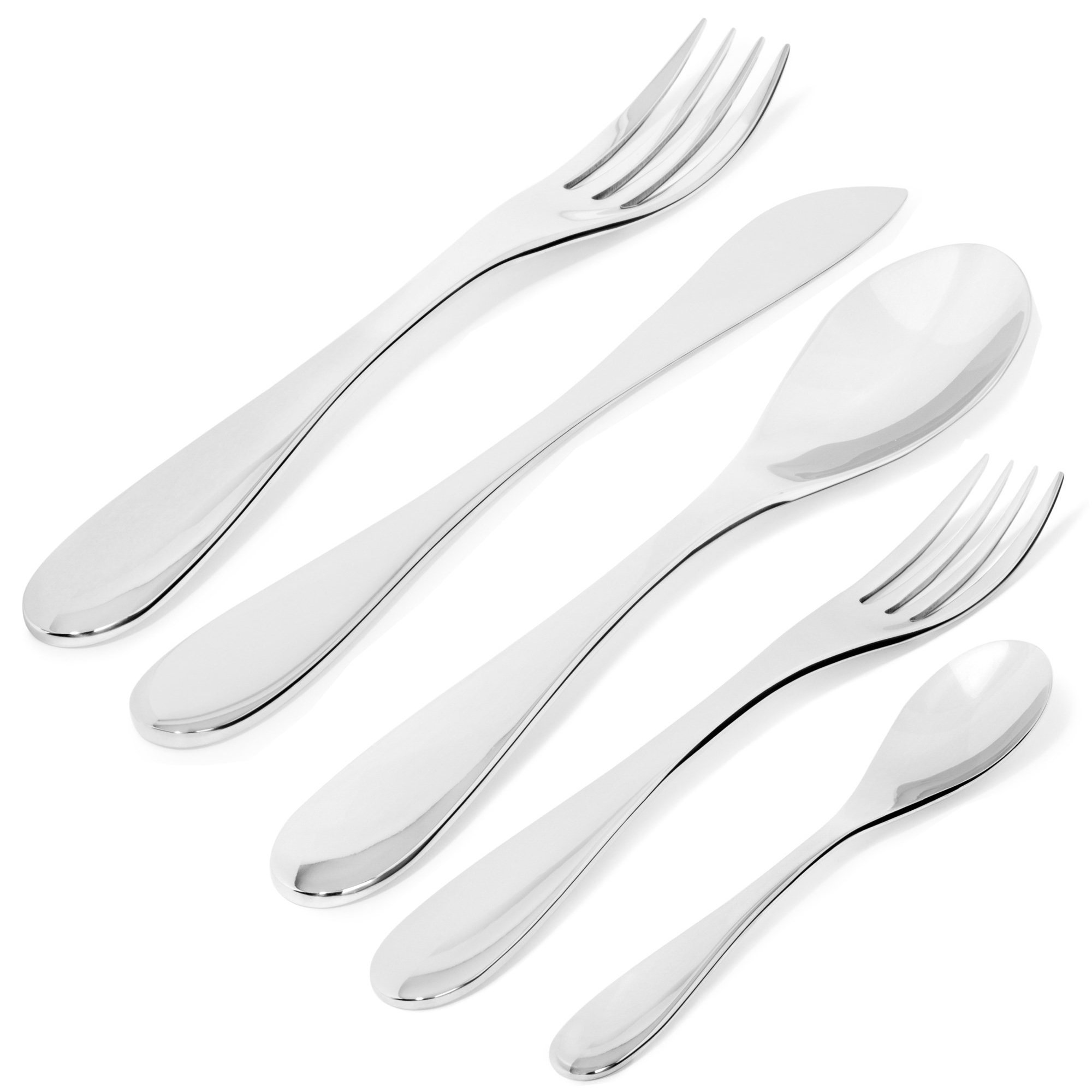 Alessi Eatit 5 Delige Bestekset Wa10S5 Door Wiel Arets alessi kopen in de aanbieding