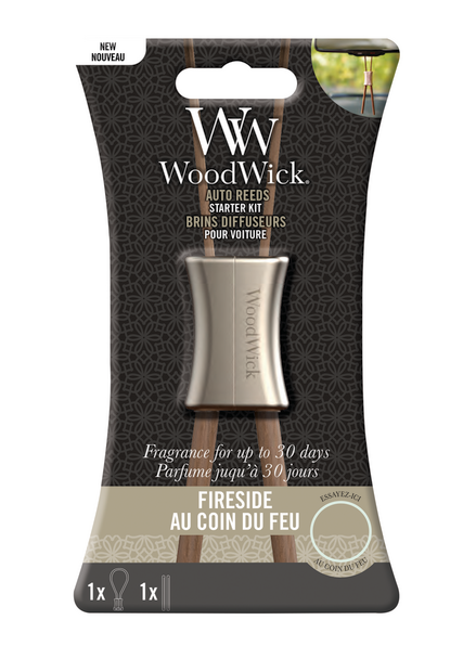 WoodWick Autoparfum Starter Kit Fireside WoodWick Autoparfum Starter Kit Fireside