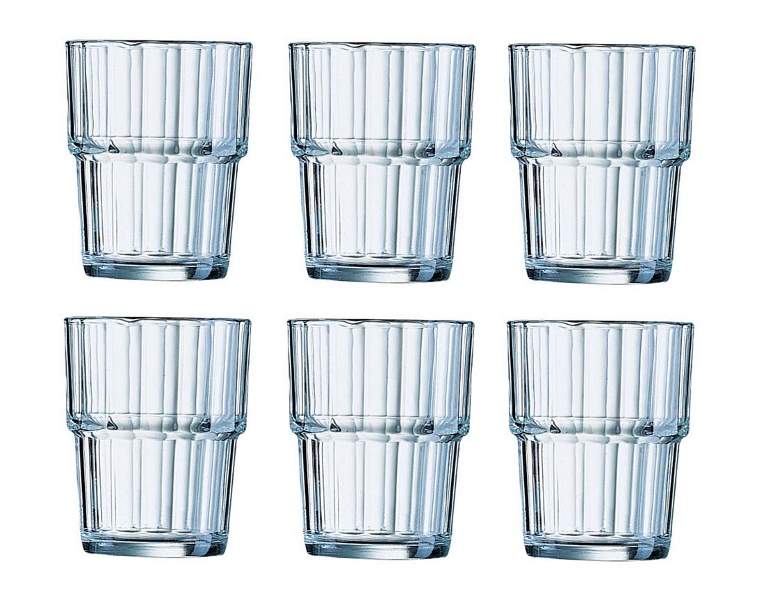 Arcoroc Tumbler Norvege Gehard Glas 200 ml - 6 Stuks Arcoroc Tumbler Norvege Gehard Glas 200 ml - 6 Stuks